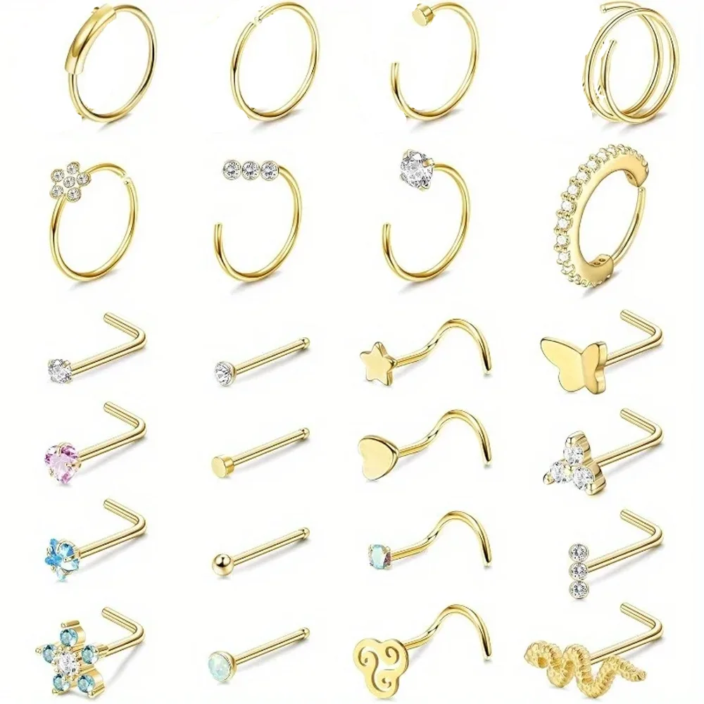 Body Jewelry Changing Kit - Bobisty 1pc Anello al naso in
