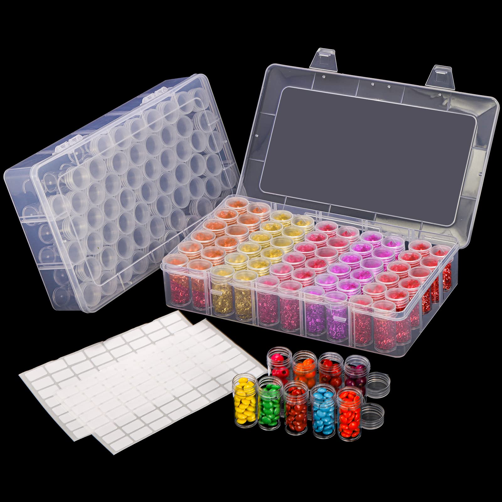 Body Jewelry Organizer - Scatola di Plastica con 24/30/38/60 Scomparti,