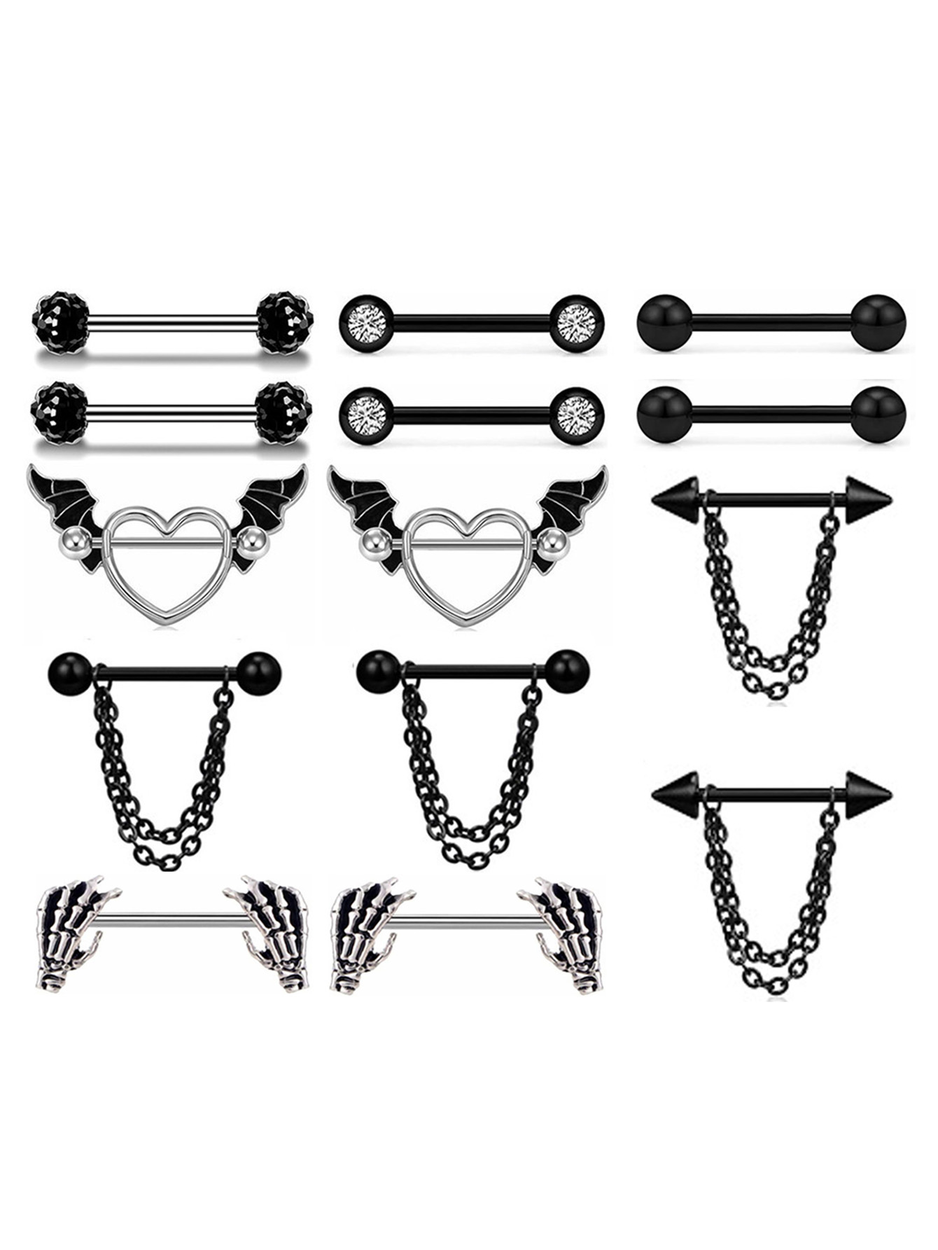 Body Jewelry Changing Kit - 2 pezzi in acciaio inossidabile 14G