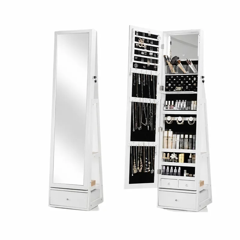 Body Jewelry Storage - Specchio Girevole a Figura Intera con