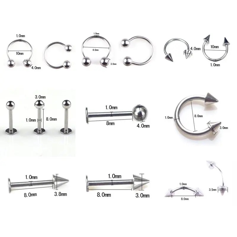 45/80/110 pezzi stili misti in - Body Jewelry Storage recensione e prezzo