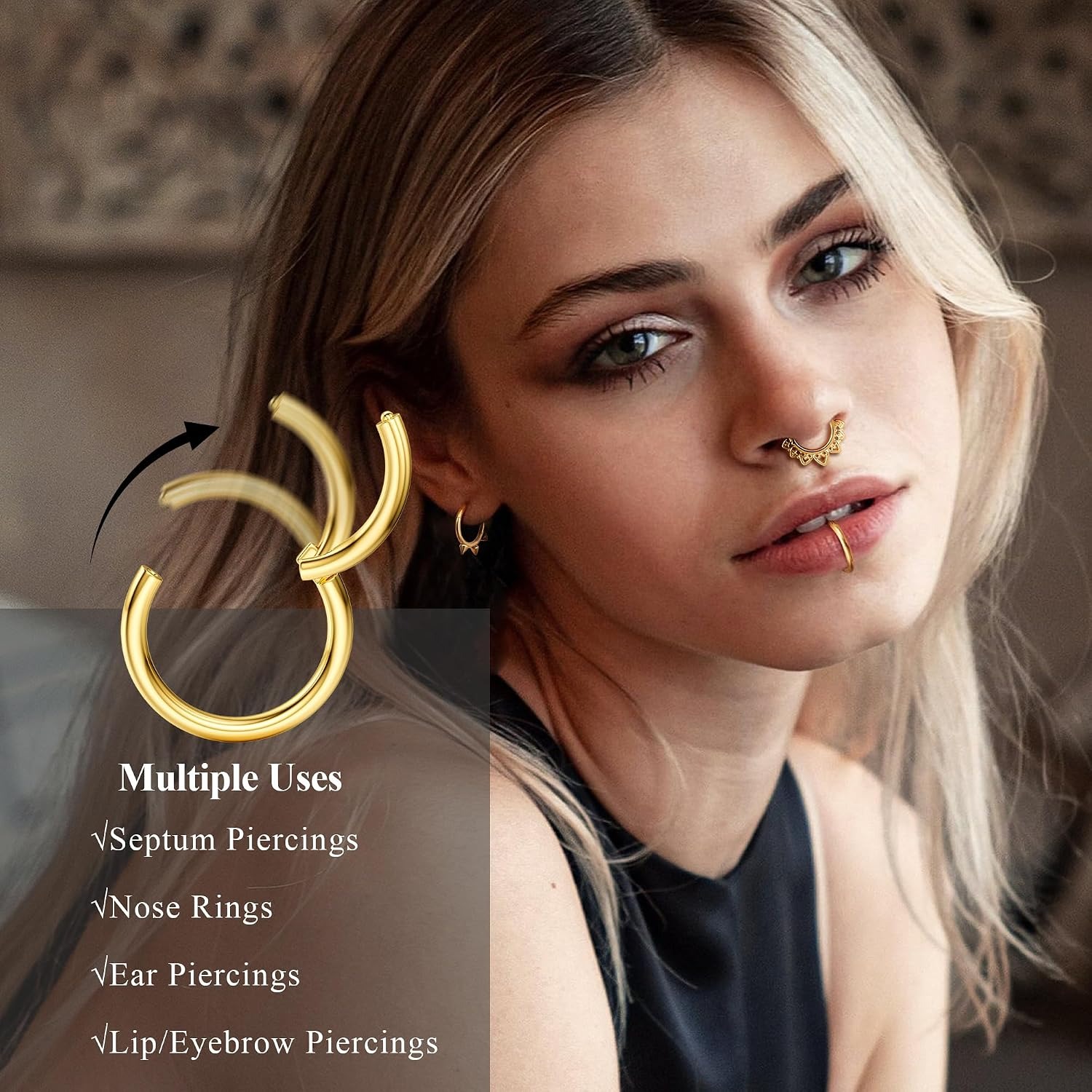 16 Pezzi Anelli per Septum 16G - Body Jewelry Changing Kit recensione e prezzo