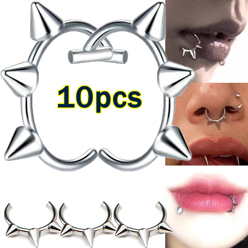 Anello al naso Punk da 10 pezz - Body Jewelry Labret recensione e prezzo