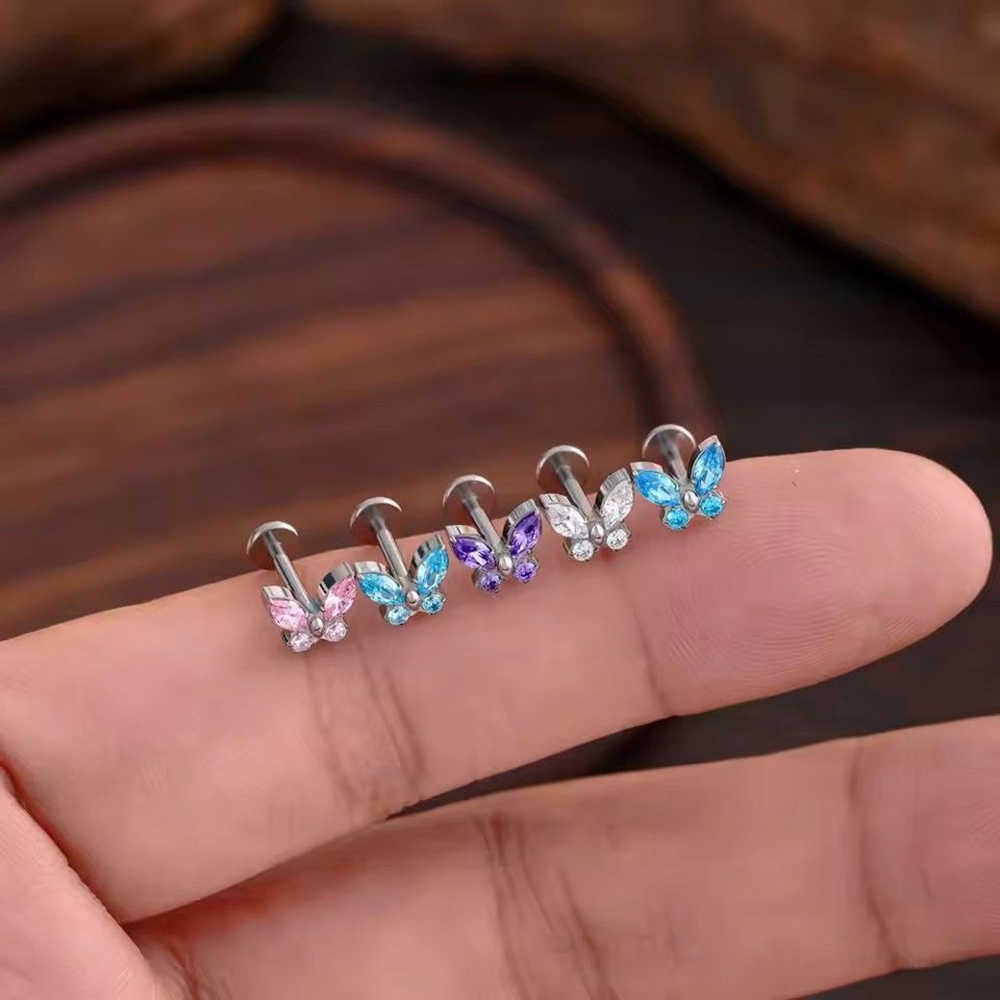 1PC Piercing Labret a Farfalla - Body Jewelry Labret recensione e prezzo