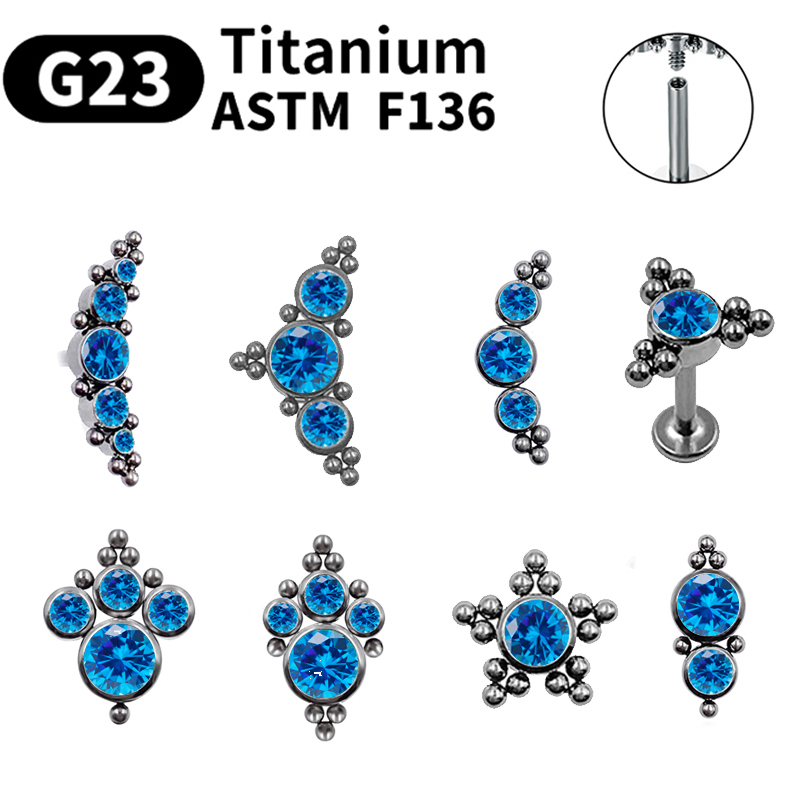 Orecchini a perno in titanio G - Body Jewelry Labret recensione e prezzo