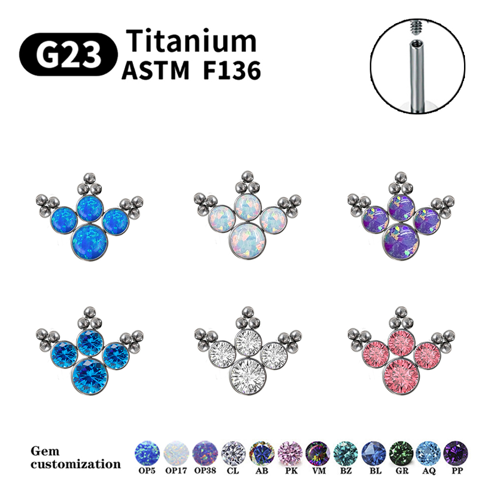 Orecchini a perno in titanio G - Body Jewelry Labret recensione e prezzo