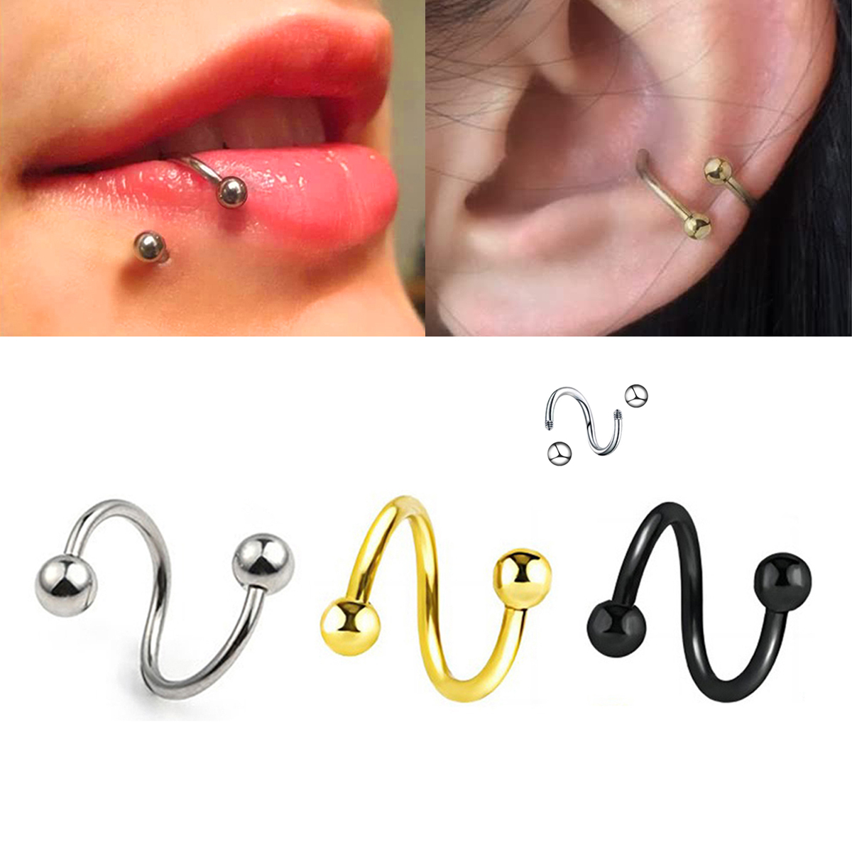 Orecchini a spirale da donna G - Body Jewelry Labret recensione e prezzo