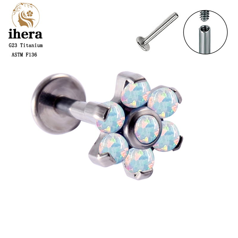 Orecchini a perno con fiore in - Body Jewelry Labret recensione e prezzo